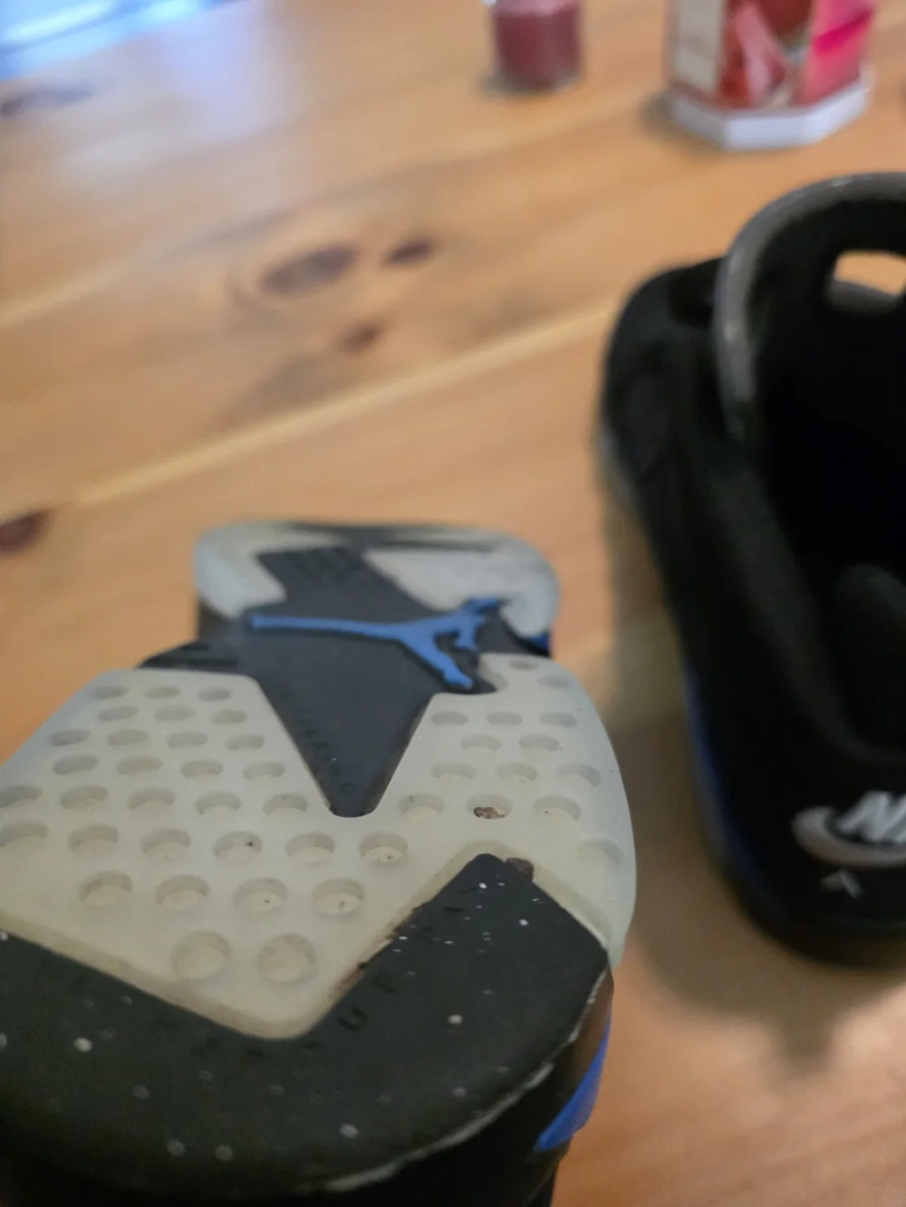 Jordan Air Jordan 6 Retro Black Blue High Top Suede Sneaker Men's Shoes Sz 7